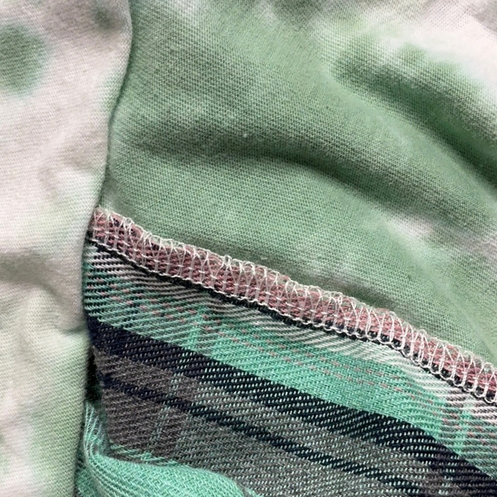What Would Dolly Do Upcycled T Shirt Flannel Top - Picture 5 of 7